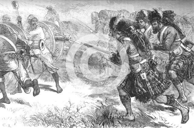 'Charge of the Highlanders', c1880. Artist: C.R..