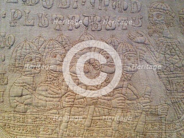 Tristan Quilt or Tristan and Isolde Quilt (Detail), Second Half of 14th cen.. Creator: Anonymous master.