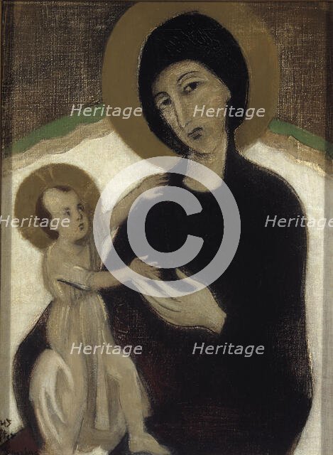 Madonna and Child, after Cimabue, 1932. Creator: Helene Schjerfbeck.