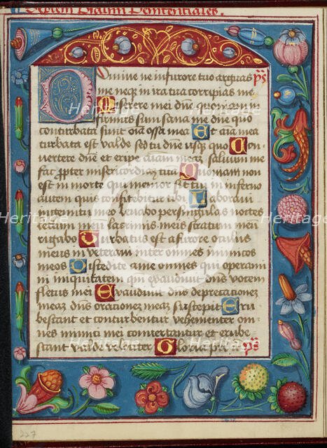 Decorated Text Page; Book of Hours, early 16th century. Creator: Unknown.