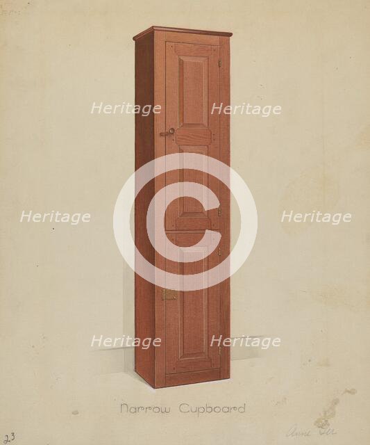 Shaker Tall Tin Cupboard, 1936. Creator: Anne Ger.