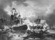 Admiral Duncan's victory over the Dutch fleet, North Sea, 11 October 1797, (c1857). Artist: J Rogers