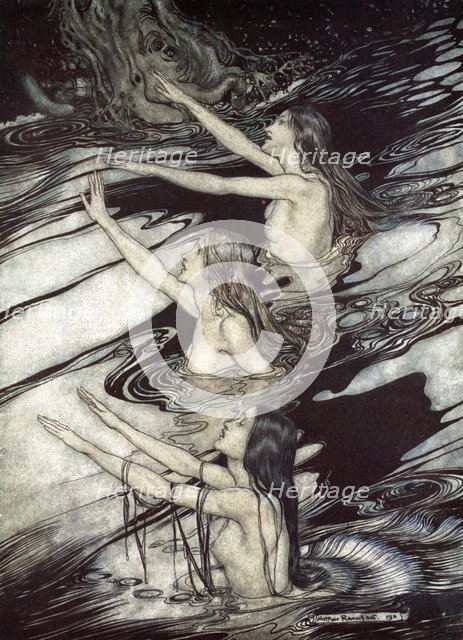 'Siegfried! Siegfried! Our warning is true: flee, oh flee from the curse!', 1924.  Artist: Arthur Rackham