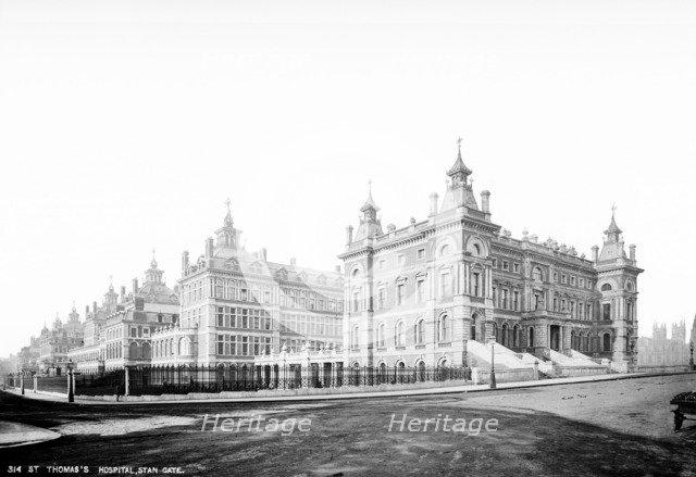 St Thomas' Hospital, Lambeth Palace Road, Lambeth, London, c1871-1900. Artist: York & Son
