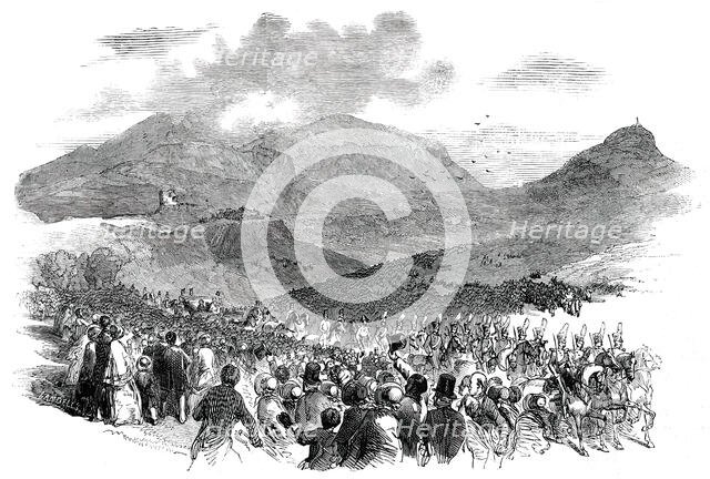 The Royal Procession to Holyrood, 1850. Creator: Ebenezer Landells.
