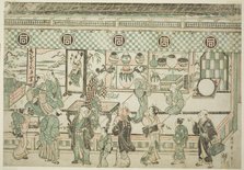 The Shop of Sanogawa Ichimatsu, c. 1743. Creator: Ishikawa Toyonobu.