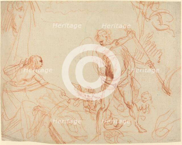 Mythological Composition with Chronos and Harpies [recto]. Creator: Giovanni Battista Cipriani.