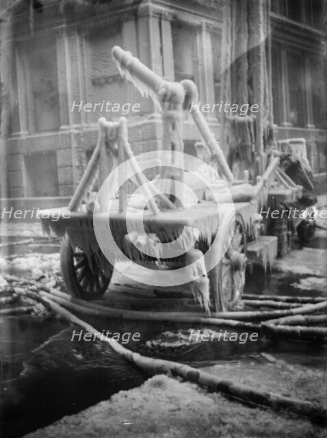 Frozen fire apparatus, Equitable fire, 1912. Creator: Bain News Service.