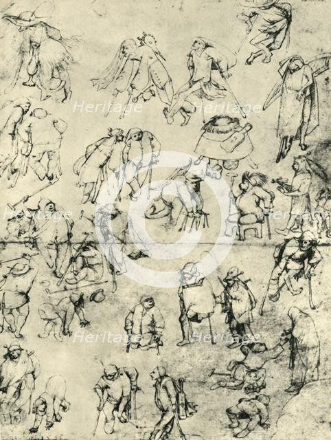 Beggars, 15th-16th century, (1943).  Creators: Hieronymus Bosch, Pieter Bruegel the Elder.