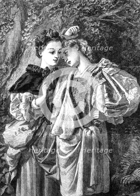 "Rosalind and Celia" ("As You Like It", by Miss Edwards in the Exhibition of the Society..., 1862. Creator: W Thomas.