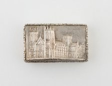 Vinaigrette with View of Eley Cathedral, Birmingham, 1839/40. Creator: Taylor and Perry.
