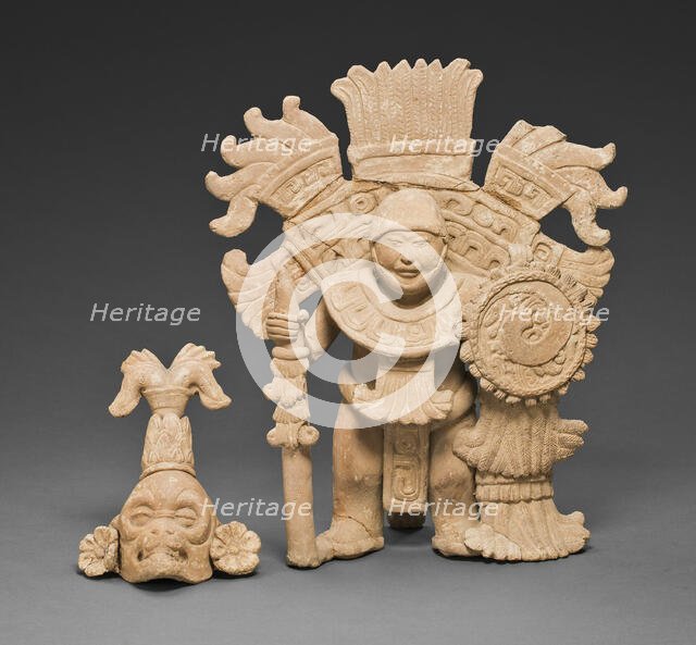 Standing Warrior Figure with Removable Mask and Headdress, A.D. 700/1000. Creator: Unknown.