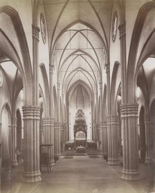 Interior of Basilica of San Petronio, Bologna, between 1880-1886. Creator: Giorgio Sommer.