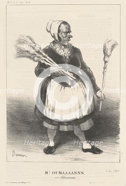 Mr. Oumaaaannn, en Alsacienne, 1833.  Creator: Honore Daumier.