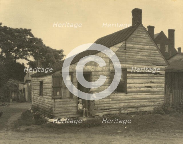 Cabin on alley by Fall Run, Scott's Hill, Falmouth, between 1925 and 1929. Creator: Frances Benjamin Johnston.