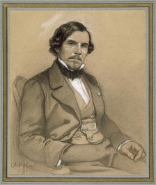 Portrait of Eugène Delacroix (1798-1863), c1854. Creator: Masson, Alphonse (1814-1898)