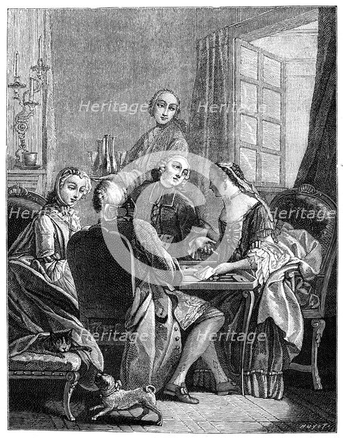 The Count In The Living Room, (1885).Artist: Eisen