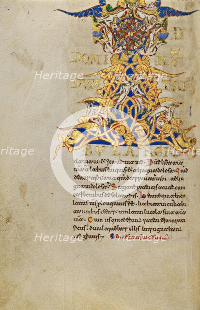 Inhabited Initial A; Breviary, 1153. Creator: Unknown.