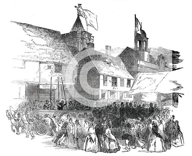 The Procession near the Church, at Rye, 1850. Creator: Unknown.