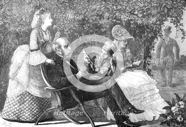 "The Fox and the Grapes", 1872. Creators: Unknown, F Wentworth.