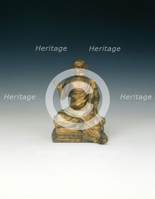 Gilt-copper figure of Kubera, Tibet, 18th century. Artist: Unknown