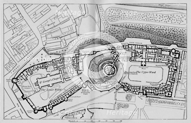 'Plan of the Castle', 1895. Artist: Unknown.