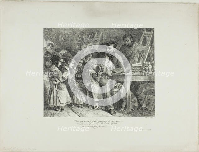 You who have made portraits of our fathers... would you make them of their children?, 1827. Creator: Auguste Raffet.