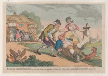Doctor Drainbarrel Conveyed Home in order to Take His Trial for Neglect of Fa..., November 30, 1810. Creator: Thomas Rowlandson.