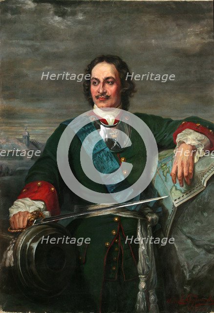 Peter the Great (After Hippolyte Delaroche), 1914. Artist: Bezler-Ciszewska, Henryka  
