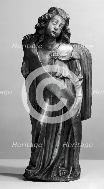 Angel Holding Scroll, c. 1400. Creator: Unknown.