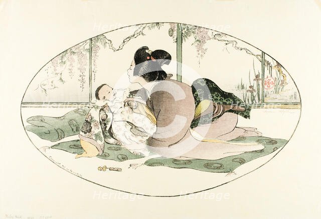 Baby Talk, 1908. Creator: Helen Hyde.