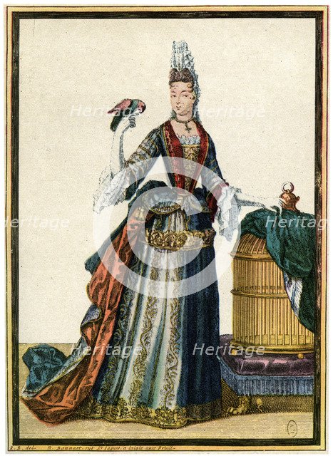 French fashion during the reign of Louis XIV, 1938. Artist: Unknown