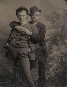 Two Young Men, One Embracing the Other, 1880s. Creator: Unknown.