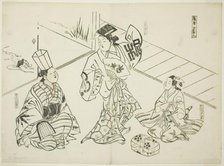 Sanbaso Dance in a Brothel (Ageya sanbaso), no. 1 from a series of 12 prints...plays, c. 1716/35. Creator: Okumura Masanobu.