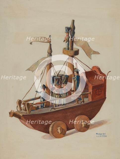 Toy Warship, 1935/1942. Creator: Frances Lichten.