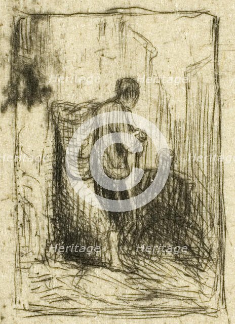 Rag-Picker, c. 1843. Creator: Charles Emile Jacque.