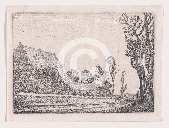 The House with the Stepped Gable, from Verscheyden Landtschapjes (Various Little Lands..., ca. 1616. Creator: Willem Pietersz. Buytewech.