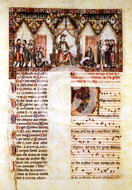 Cantigas of Santa Maria' Cantiga I, Alfonso X the Wise (1221-1284).