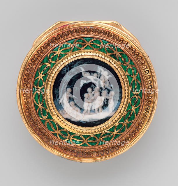 Snuffbox with scenes of putti at play, 1770-71. Creators: Pierre François Drais, Jacques-Joseph Degault.