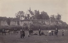 View of the structure and surroundings of Church of St James the Apostle, Optowiec, between 1900-10. Creator: Unknown.