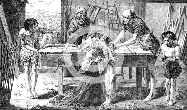 Christ in the House of His Parents - painted by J. E. Millais, 1850. Creator: Unknown.