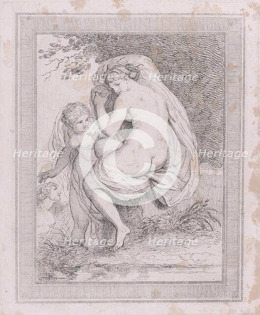 A Nymph Drying Herself, 1790-99., 1790-99. Creator: Thomas Rowlandson.