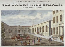 Premises of the London Wine Company at no 141 Fleet Street, City of London, 1830. Artist: Anon