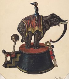 Toy Bank: Elephant, 1935/1942. Creator: Frank Gray.