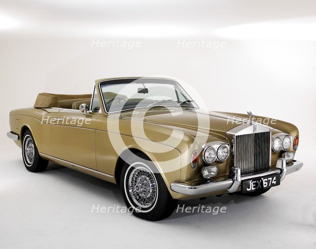 1975 Rolls Royce Corniche convertible. Artist: Unknown.