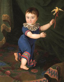 Portrait of Count Dmitri Nikolayevich Sheremetev (1803-1871) as child, 1805. Creator: Cherkasov, Mikhail Matveevich (active first Half of 19th cen.).
