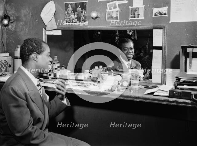 Portrait of Louis Armstrong, Aquarium, New York, N.Y., ca. July 1946. Creator: William Paul Gottlieb.