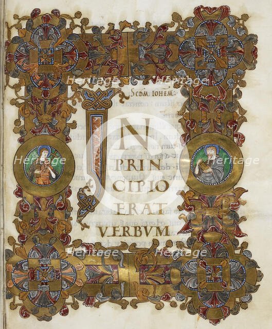 Opening of St Johns Gospell, c1020. Creator: Unknown.