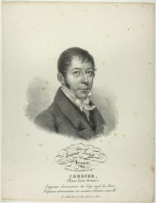 Portrait of Pierre-Louis-Antoine Cordier, c. 1825. Creator: Julien Leopold Boilly.