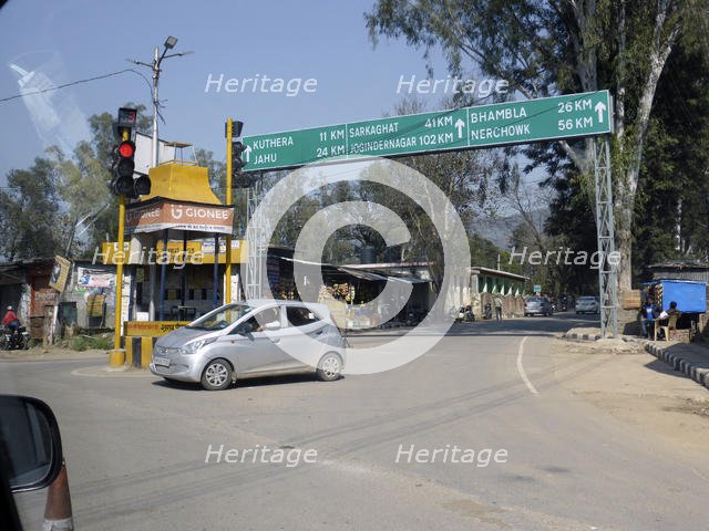Traffic at Road junction in India. Creator: Unknown.